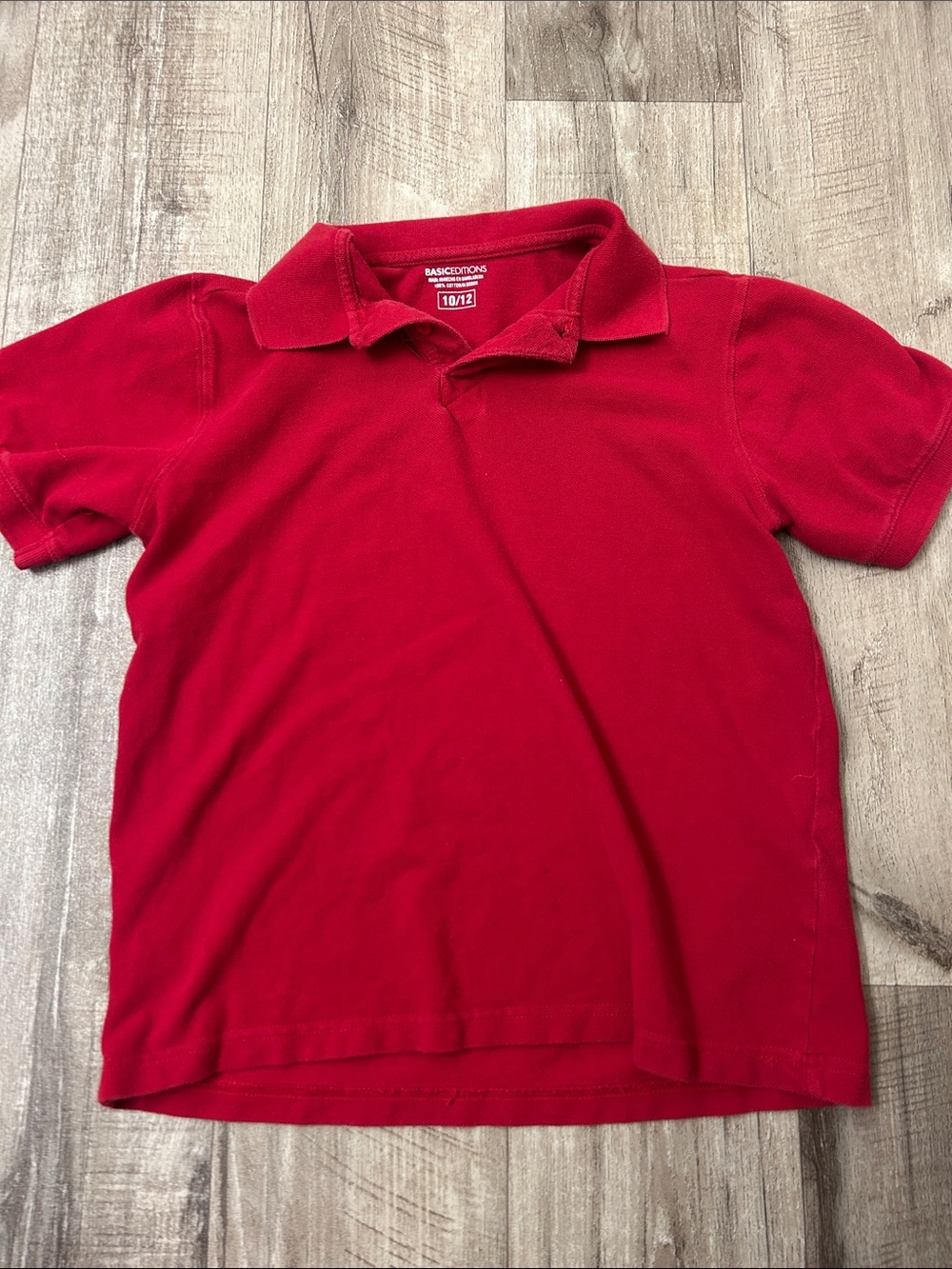 Basic Editions Red Kids Polo Shirt